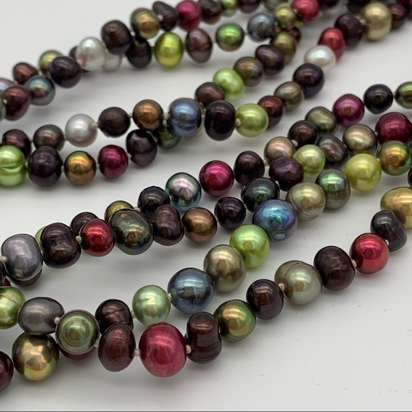 NWOT Super long Fresh Water Pearl Necklace - Picture 3 of 7